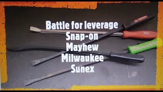 Pry Bar Torture Test Snapon vs Mayhew vs Milwaukee vs Sunex [upl. by Stulin]