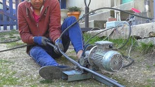 Machine à dénuder les câbles en cuivre  faite maison  Homemade wire stripping machine [upl. by Lechner]