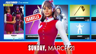 NEW ISABELLE Skin amp Crabby Emote returns after 60 days ITEM SHOP  March 21 [upl. by Redd423]