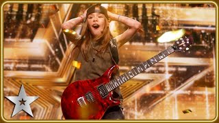 GOLDEN BUZZER winner Olly Pearson rocks with QUEEN guitar solo  Auditions  BGT 2025 [upl. by Luapnaej]