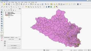 Basic QGIS Tutorial  Open some Shapefile layers and a Project [upl. by Hagerman]