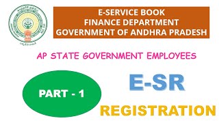 AP STATE GOVERNMENT EMPLOYEES ESR ONLINE PART 1 REGISTRATION  AP ESR ONLINE REGISTRATION  ESR [upl. by Aneroc]