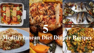 Mediterranean Diet  5 Dinner Recipes  AampA Homemade [upl. by Johnna397]