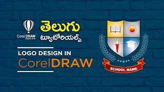 How to create Logo in Coerl DRAW  Corel DRAW Telugu Tutorials [upl. by Yesak]