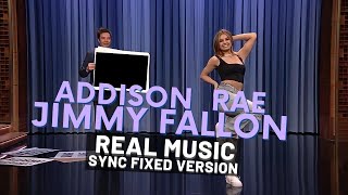 Addison Rae Jimmy Fallon Real Music Edition  The Tonight Show [upl. by Revell14]