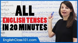 ALL English Tenses in 20 Minutes  Basic English Grammar [upl. by Rusell]