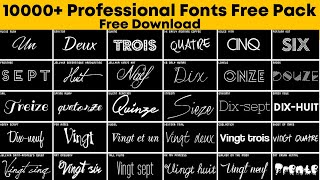 10000 Professional Fonts Pack Download Urdu Hindi Photoshop Tutorial [upl. by Asiole]