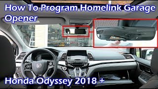 Program Honda HOMELINK Garage Opener  Honda Odyssey 2018 [upl. by Ayamahs]