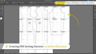 Creating PDF sewing patterns  Digital pattern making tutorial [upl. by Noval]