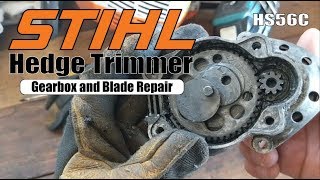 Stihl HS56C Hedge Trimmer Gearbox and Blade Repair [upl. by Dot267]