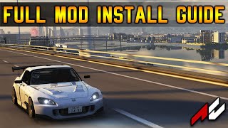 2021 Assetto Corsa Mod Install Guide  Content Manager CSP Sol Tracks amp Cars [upl. by Inaflahk]