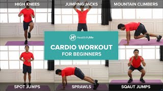 CARDIO WORKOUT FOR BEGINNERS From Home In 10 Minutes  Lockdown Workout No Equipment  HealthifyMe [upl. by Mindi]