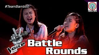 The Voice Teens Philippines Battle Round Queenie vs Patricia  Sound Of Silence [upl. by Derby473]