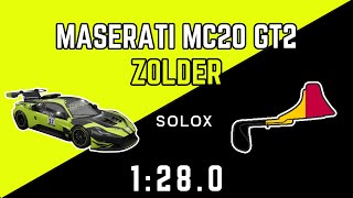 Maserati MC20 GT2 ACC Zolder Setup 1280 [upl. by Onilatac]