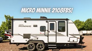 2021 Winnebago Micro Minnie 2108FBS Couples Camper With Storage [upl. by Ttergram]