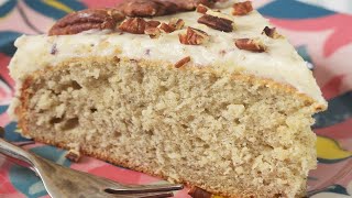 Old Fashioned Banana Cake Recipe Demonstration  Joyofbakingcom [upl. by Perron]