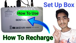 Gospell  Set Up Box  How To Use  And Recharge  Full Details  QRPN [upl. by Aicnilav]