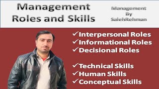 Management Roles and Skills  Interpersonal Roles  Informational Roles  Decisions Roles [upl. by Yenmor]