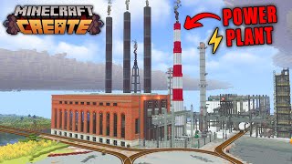 I Built a Working ELECTRICITY⚡Power Plant In Create Mod [upl. by Enaols]