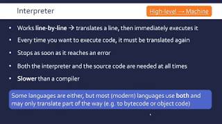 Translators Compilers Interpreters amp Assemblers [upl. by Koloski]