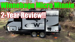 Winnebago Micro Minnie 1808FBS  2 Year Review [upl. by Zurek]