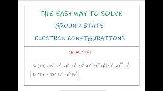 GroundState Electron Configurations Chemistry [upl. by Lisandra]