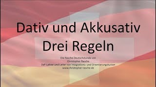 Dativ und Akkusativ Drei Regeln [upl. by Siednarb]