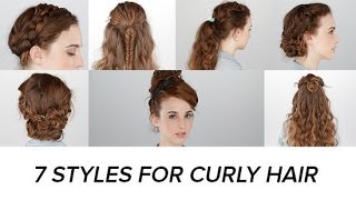 7 Easy Hairstyles For Curly Hair  Beauty Junkie [upl. by Nnarual]