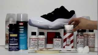 How to paint Patent Leather Jordan XI KOS KINGOFSNEAKERSCOM [upl. by Araiet]