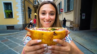 ITALIAN STREET FOOD in MILAN 🇮🇹 1 Panzerotti Panini and Tiramisu in Milano Italy [upl. by Sollows]