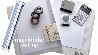 MUJI BINDER SETUP  A4 binder  back to school [upl. by Poll]