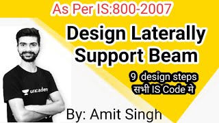 Design of Laterally Supported Beam Question by Amit Singh [upl. by Daeriam]