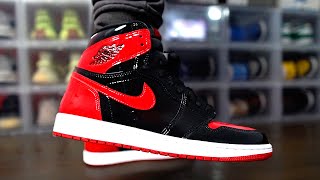 JORDAN 1 quotBRED PATENTquot UNBOXING [upl. by Renrag]