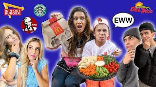 We Let FAMOUS YOUTUBERS Decide What We EAT For 24 Hours 🤢  The Royalty Family [upl. by Odracer942]