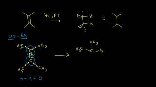 Hydrogenation  Alkenes and Alkynes  Organic chemistry  Khan Academy [upl. by Nairde]