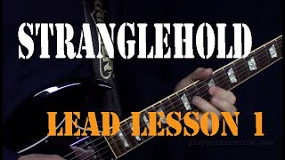 Stranglehold  Lead Guitar Lesson Part 1  Ted Nugent [upl. by Meras]