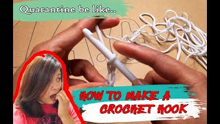 How to make a Crochet Hook from a Hanger  DIY [upl. by Wenz]