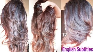 3 Step DIY Deep Layer Cut At Home  How To Trim HairCut In Hindi  AlwaysPrettyUseful [upl. by Kristof]