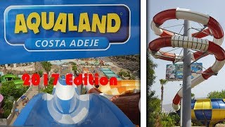 Amazing Water Park Aqualand Tenerife Costa Adeje 2017 [upl. by Hubie]