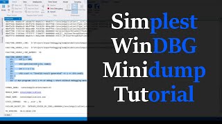 Simplest Windbg minidump tutorial [upl. by Inalaek]