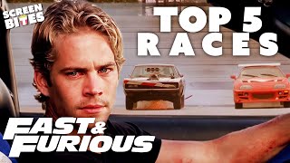 TOP 5 Races  Fast amp Furious Saga  Screen Bites [upl. by Yordan]