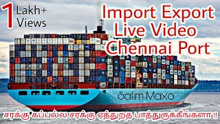 Chennai Port How to Things Export In Ship  Panama Country Ship Tamil Vlog And Full Details Video [upl. by Adlaremse231]