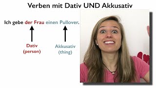 Verbs with Accusative AND Dative in German [upl. by Carola]