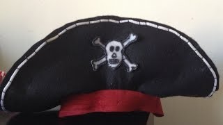 COMO HACER UN SOMBRERO DE PIRATA CASERO MUY FACIL d [upl. by Drahsar]