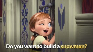 DISNEY SINGALONGS  Do You Want To Build A Snowman Frozen Lyric Video  Official Disney UK [upl. by Nuawtna]