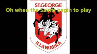 St George Illawarra Dragons theme song Lyrics NRL SingALong Players Singing [upl. by Margot]