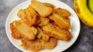 CRISPY FRIED BANANA  BANANA FRITTERS  YUMMY [upl. by Bj154]