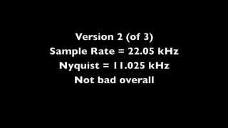 Audio Sampling Rate Demo [upl. by Eonak]