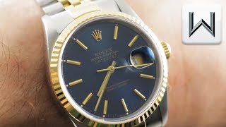 Rolex Datejust 16233 Luxury Watch Review [upl. by Itnahs539]