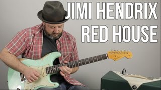 Jimi Hendrix Red House Inspired Guitar Lesson  Tutorial [upl. by Casie]